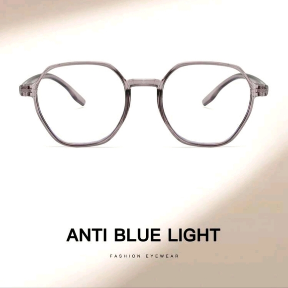 Retro & Minimalist Style Anti-Blue Light Glasses Color Is: Dusty Purple - Picture 3 of 5